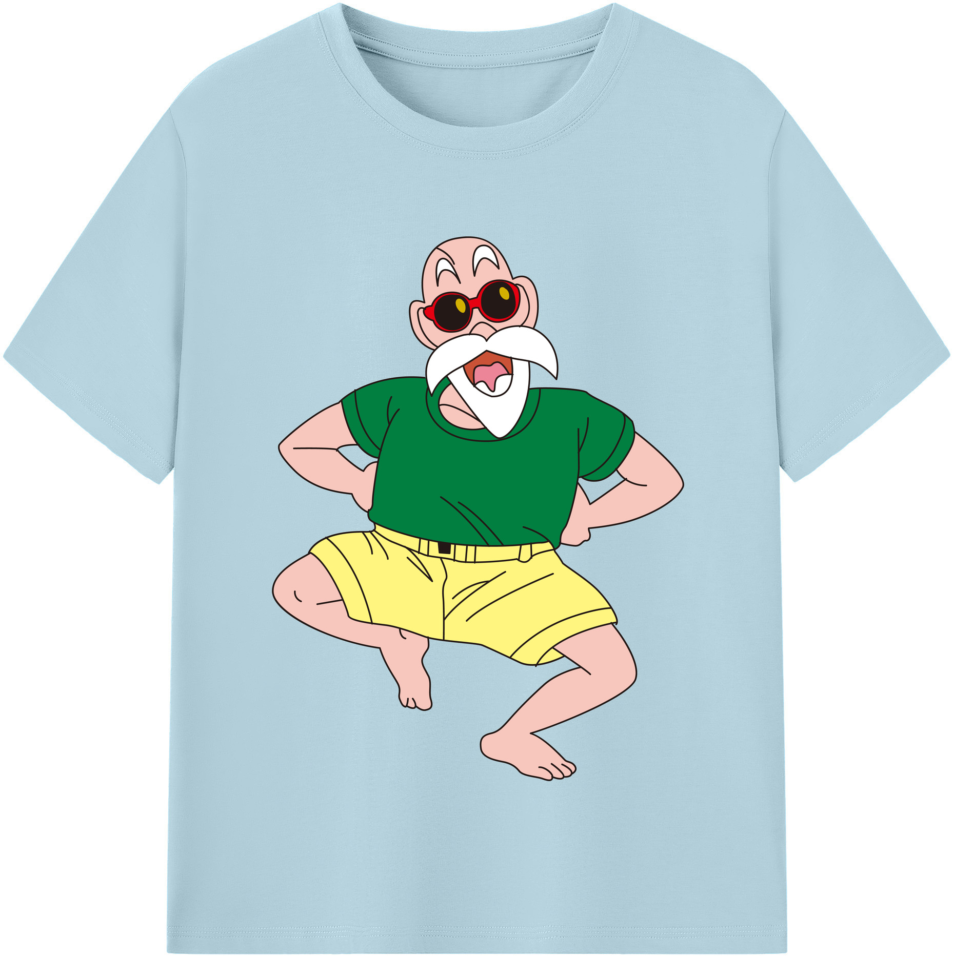 （画像用） ドラゴンボール 亀仙人（かめせんにん） DRAGON BALL Master Roshi Kame Sennin 綿100％半袖Tシャツ（フロントプリント）